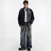 New Motorcycle Leather Jackets High End Men Handsome Coat American Style Vintage Street Zipper PU Leather Jacket Couples Clothes