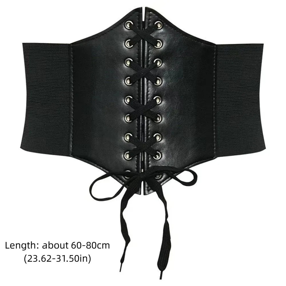 Wide Corset Waist Belt Decorative Slimming Waistband Strap External Wear Elastic Design Body Shapewear