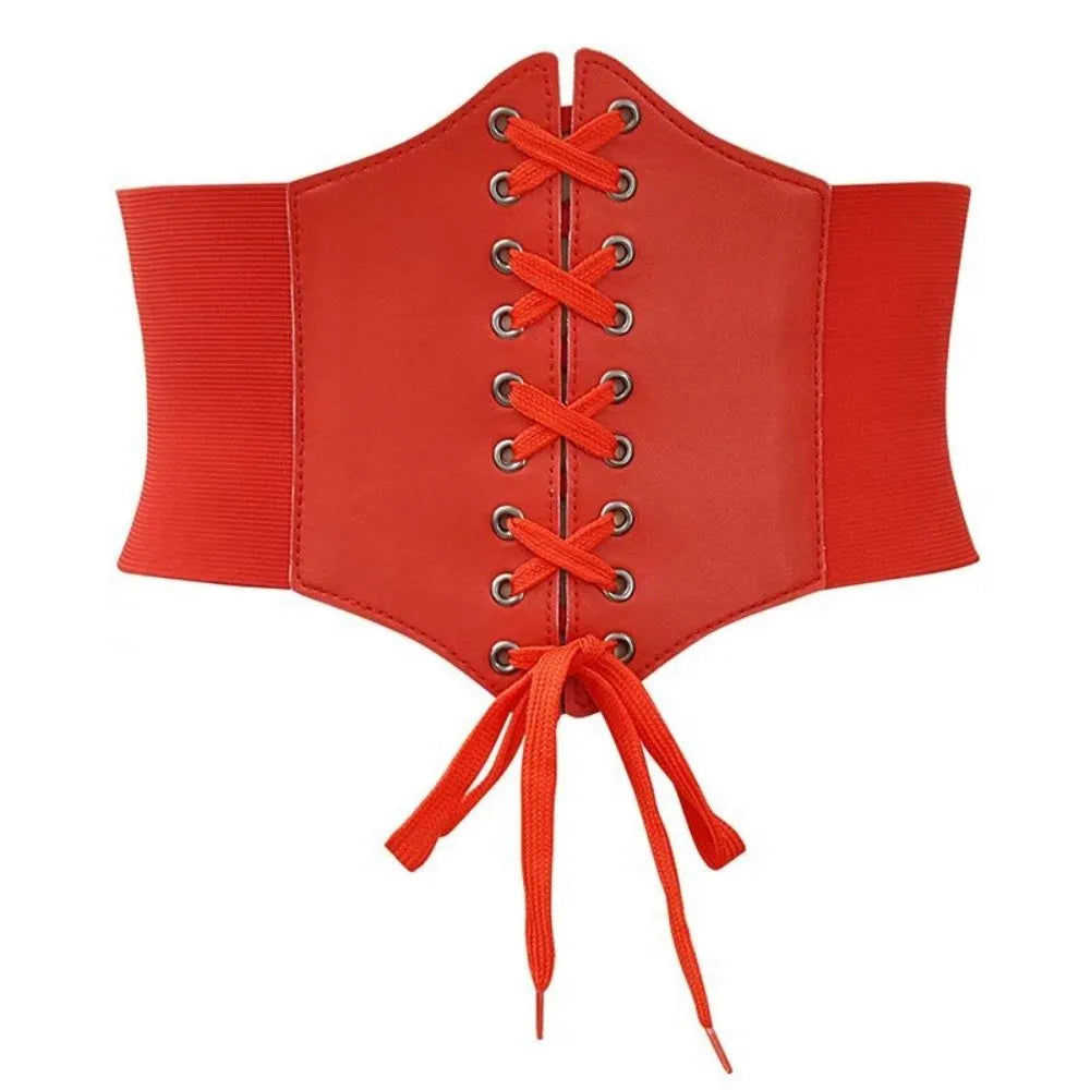 Wide Corset Waist Belt Decorative Slimming Waistband Strap External Wear Elastic Design Body Shapewear