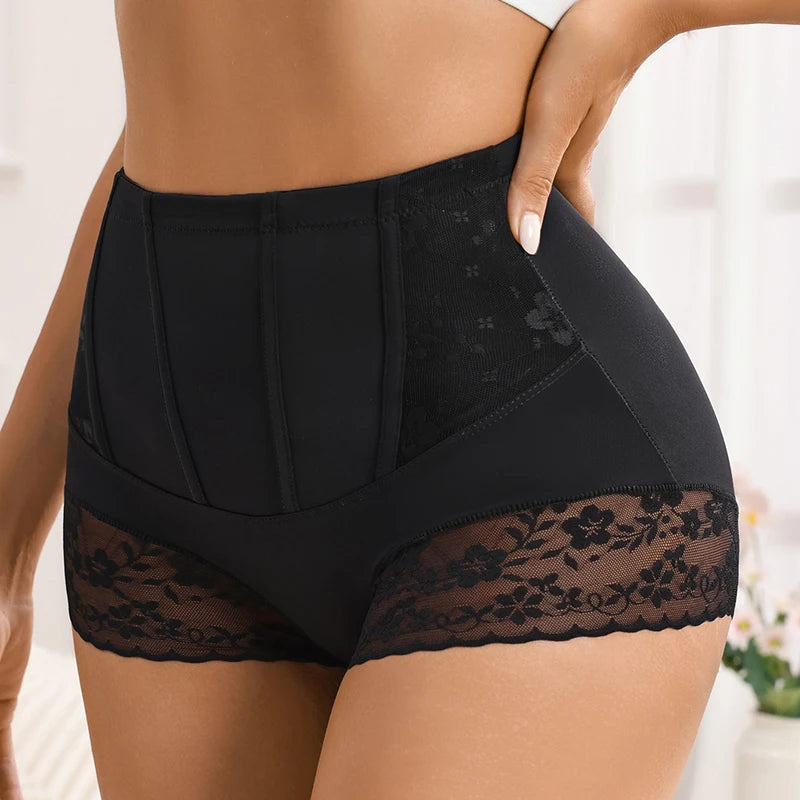 high-waist lace shapewear panties for Women Wrap The Hips Briefs