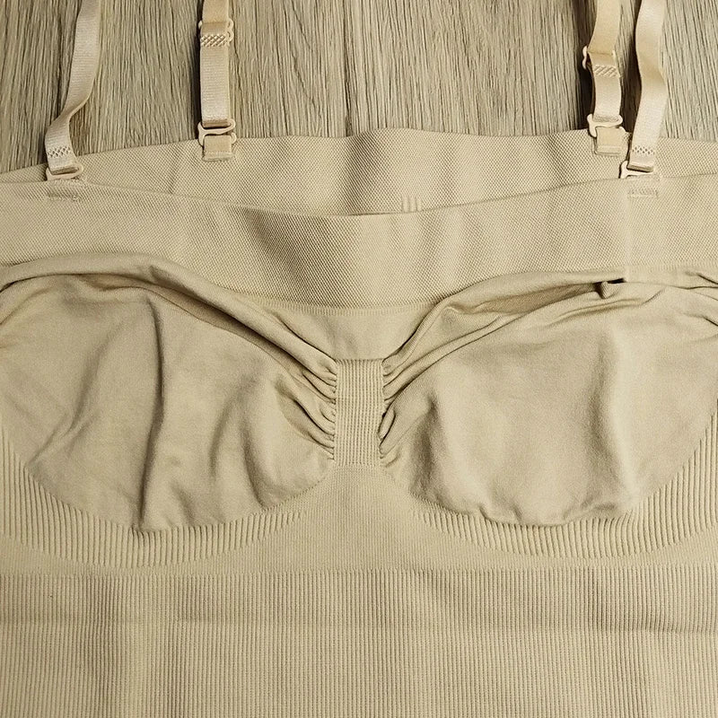 Women Shapewear Strapless Full Slip On belly Control Dresses Seamless Body Shapers Slides Sweater Compression Bodysuits