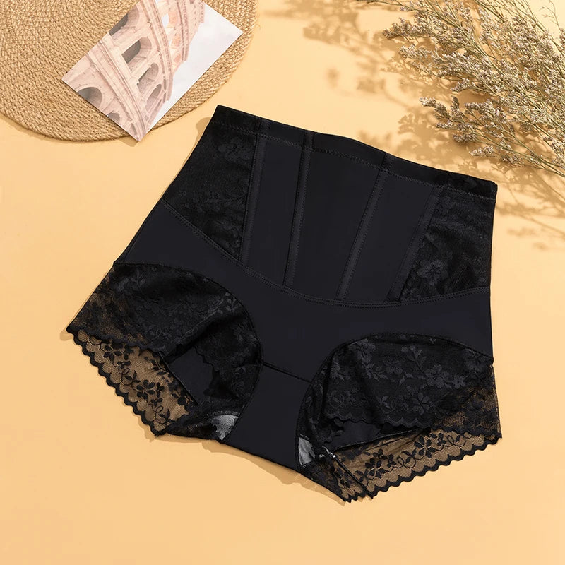 high-waist lace shapewear panties for Women Wrap The Hips Briefs
