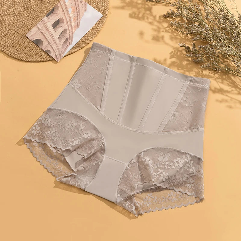 high-waist lace shapewear panties for Women Wrap The Hips Briefs