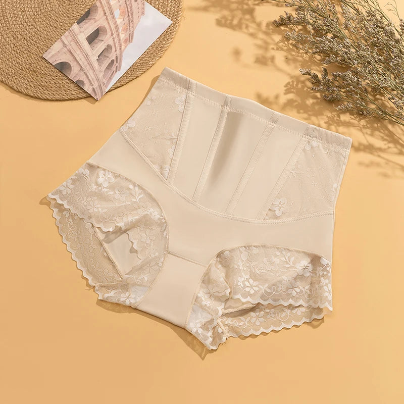 high-waist lace shapewear panties for Women Wrap The Hips Briefs
