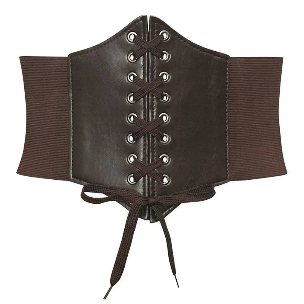 Wide Corset Waist Belt Decorative Slimming Waistband Strap External Wear Elastic Design Body Shapewear