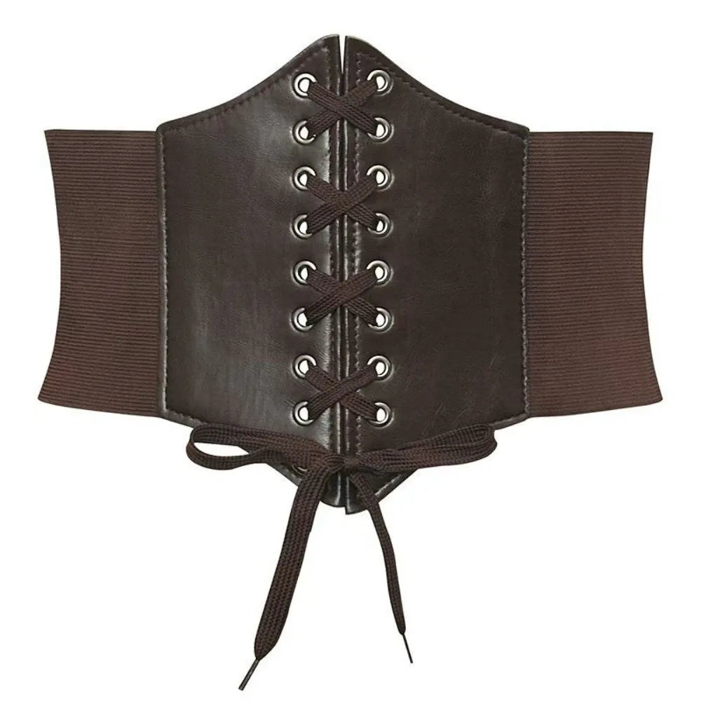 Wide Corset Waist Belt Decorative Slimming Waistband Strap External Wear Elastic Design Body Shapewear
