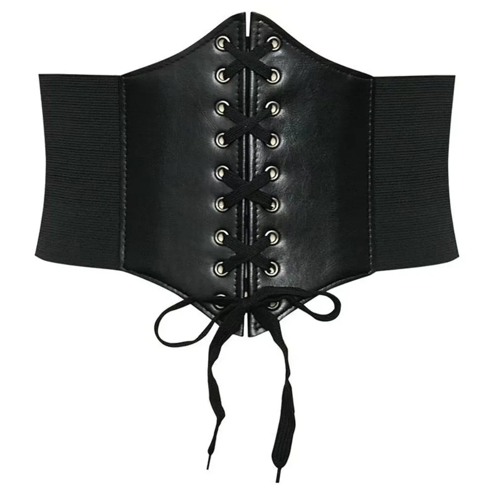 Wide Corset Waist Belt Decorative Slimming Waistband Strap External Wear Elastic Design Body Shapewear