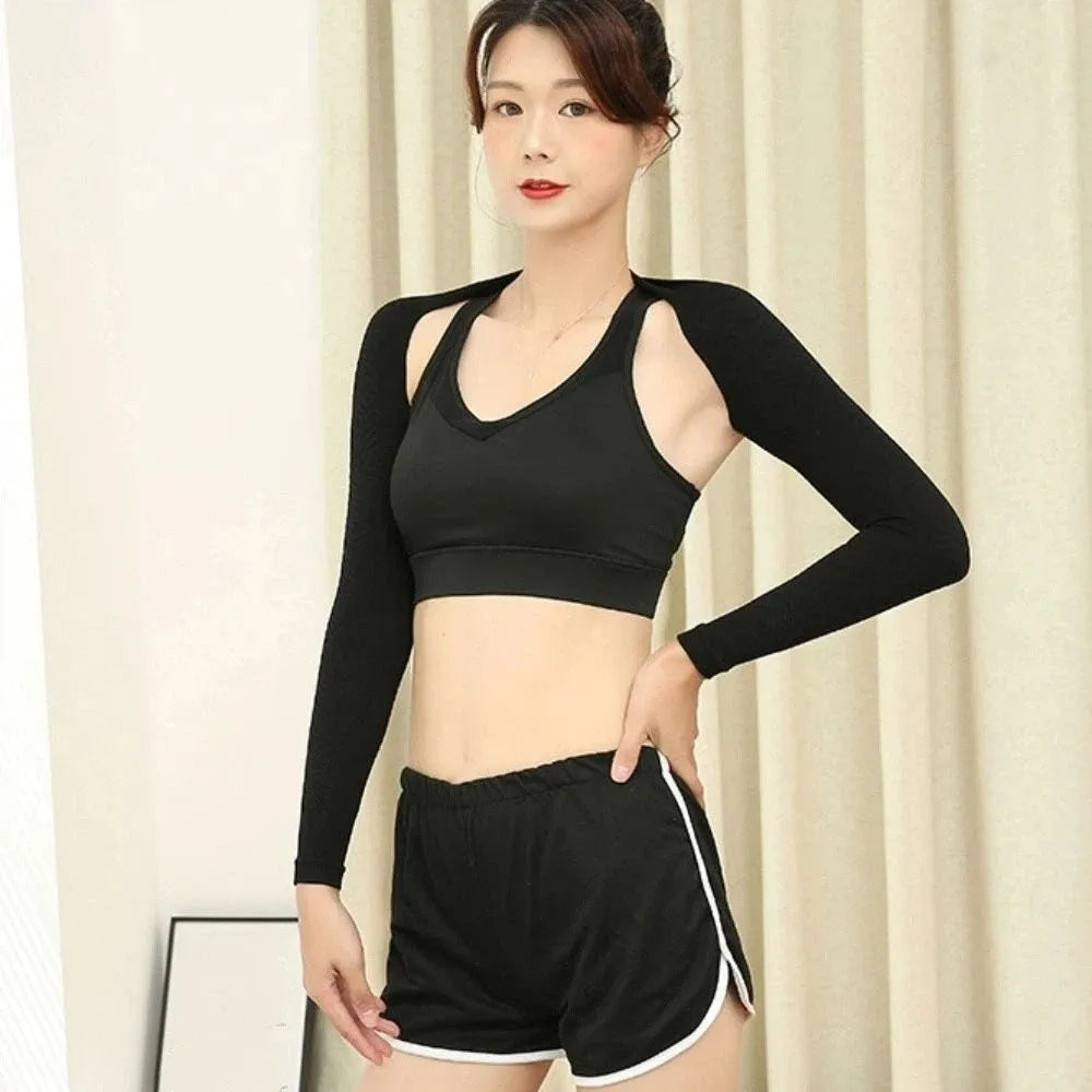 Shoulder Pulling Sports Body Shaper Long Sleeve