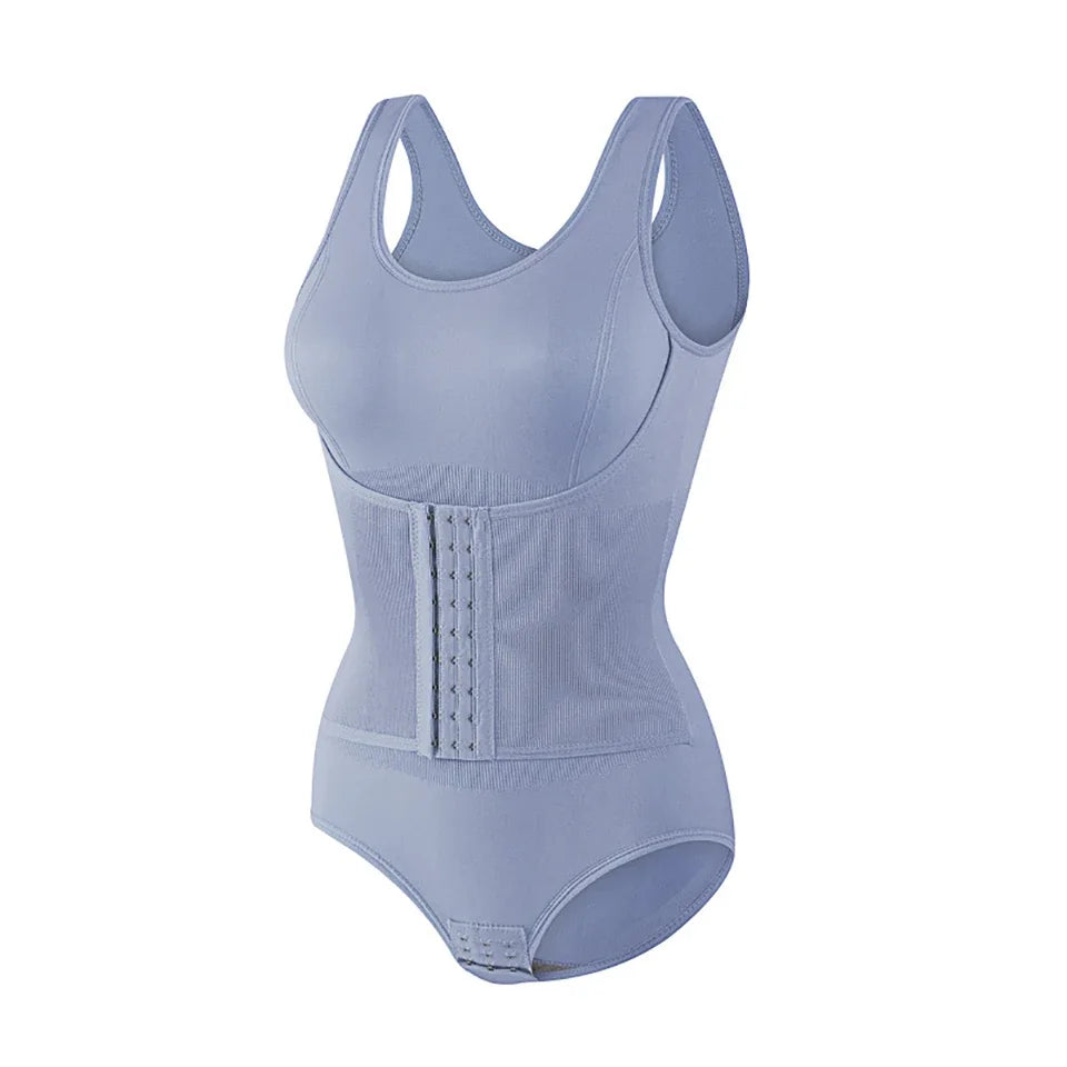 2025 New Bodysuit Shapewear with Zipper Belt Women Tummy Control Fajas Body Shaper Waist Trainer Slimming Cincher Corset Tops