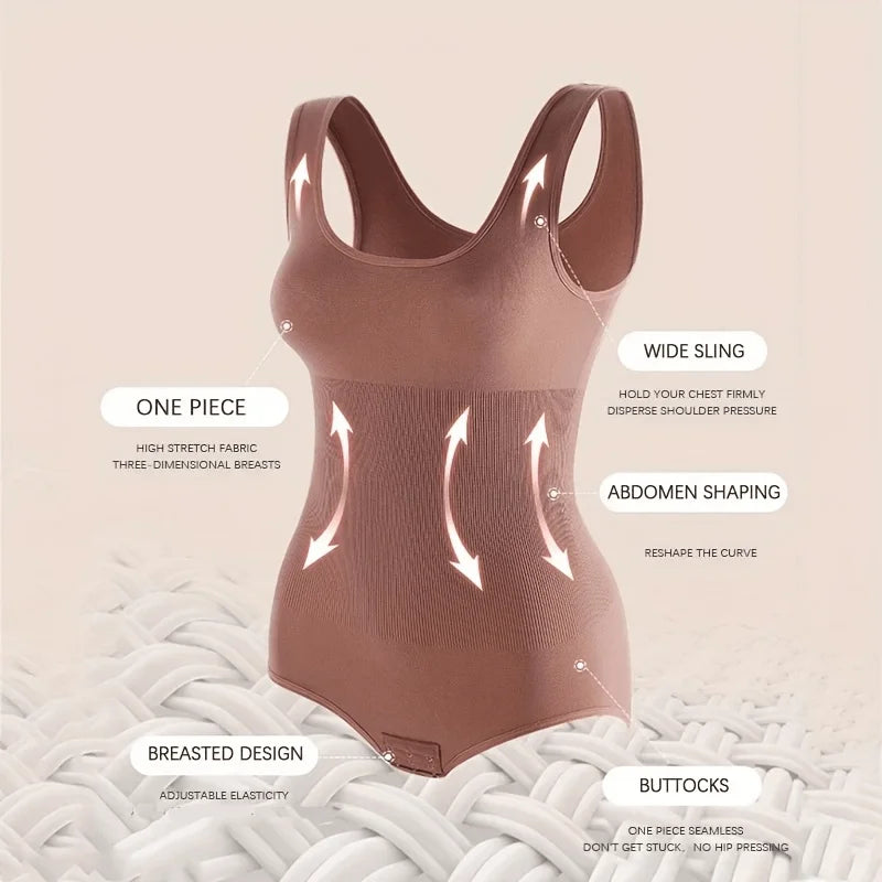 Body Shapewear for Women Seamless Solid Full Bodysuit Tummy Control