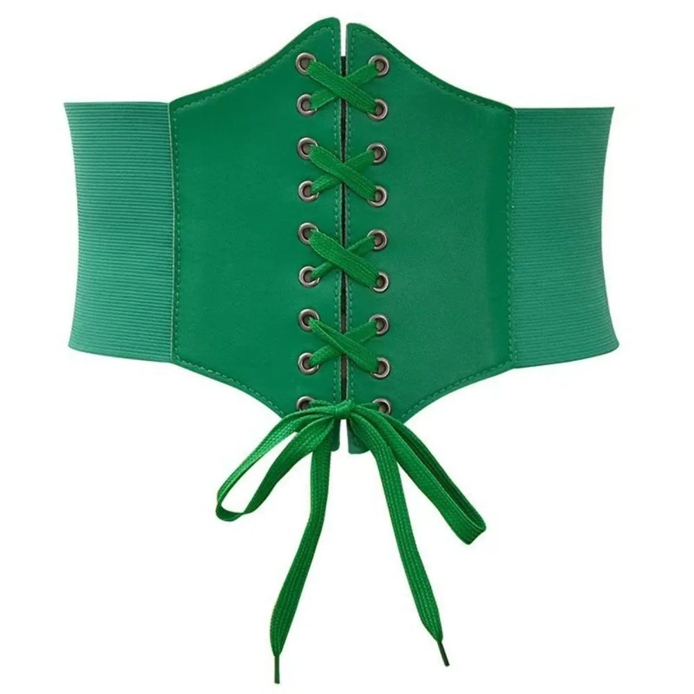 Wide Corset Waist Belt Decorative Slimming Waistband Strap External Wear Elastic Design Body Shapewear