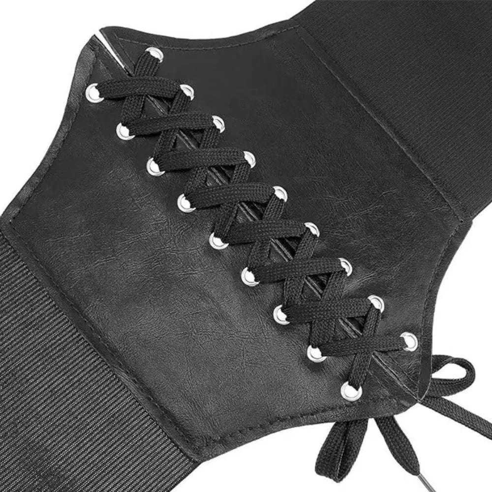 Wide Corset Waist Belt Decorative Slimming Waistband Strap External Wear Elastic Design Body Shapewear